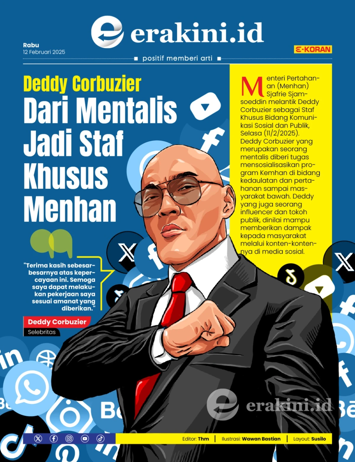 Deddy Corbuzier: Dari Mentalis Jadi Staf Khusus Menhan