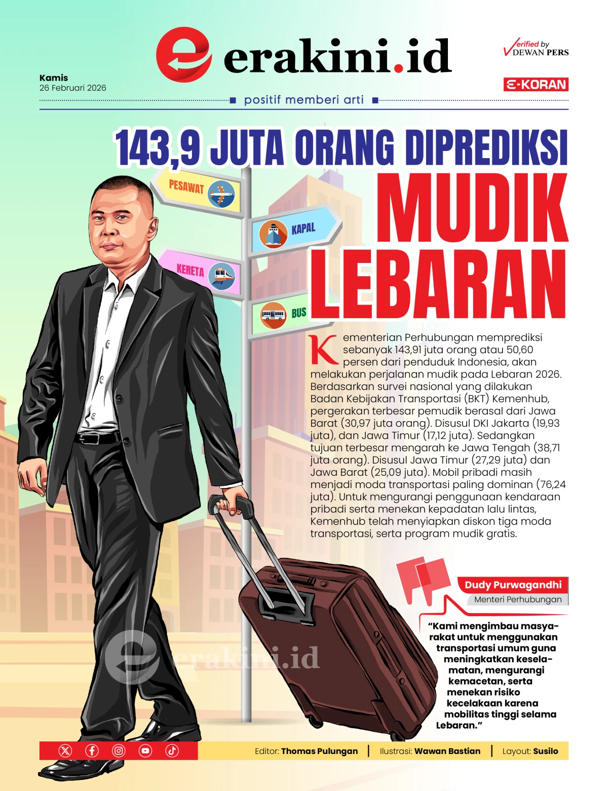 143,9 Juta Orang Diprediksi Mudik Lebaran