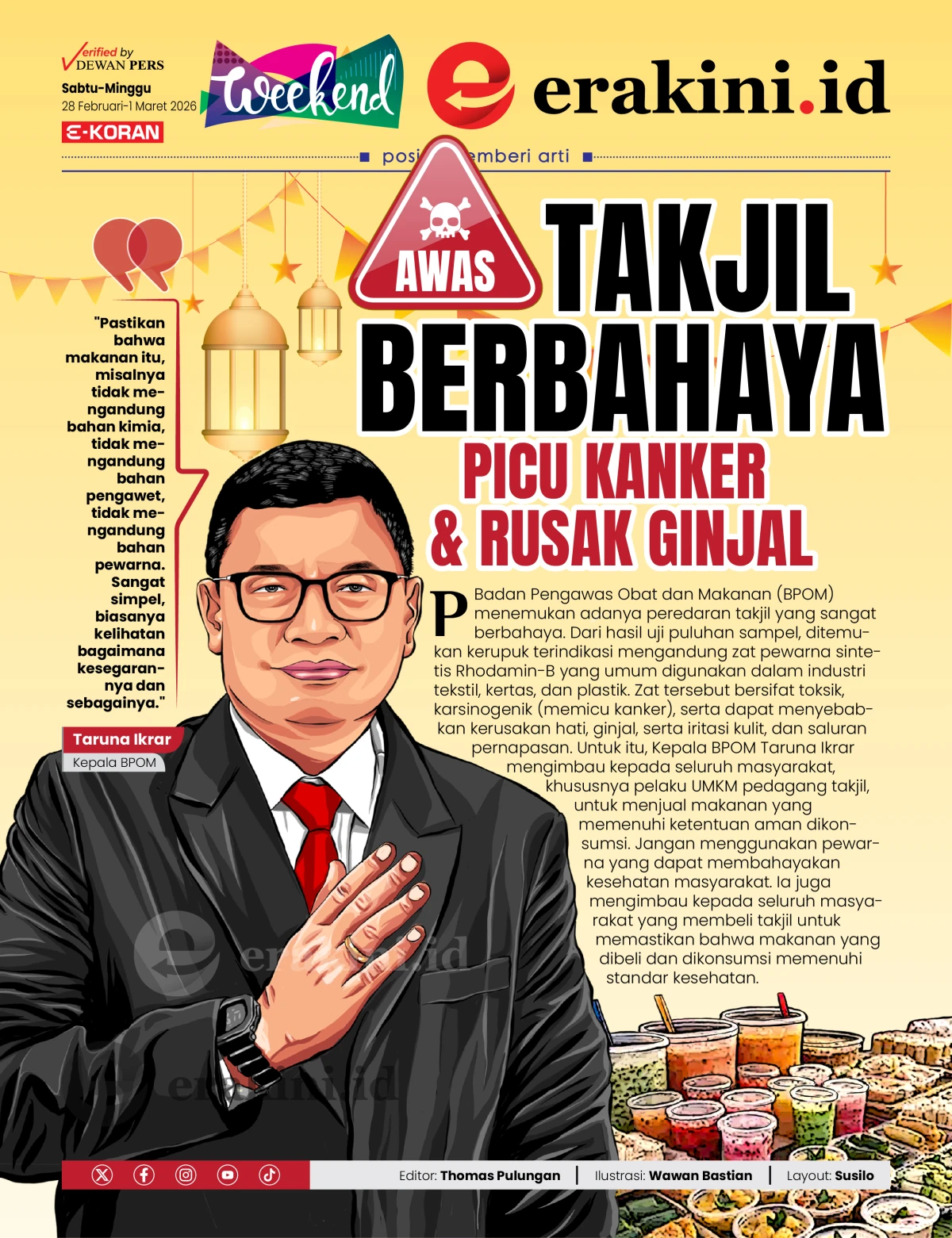 Awas Takjil Berbahaya Picu Kanker & Rusak Ginjal