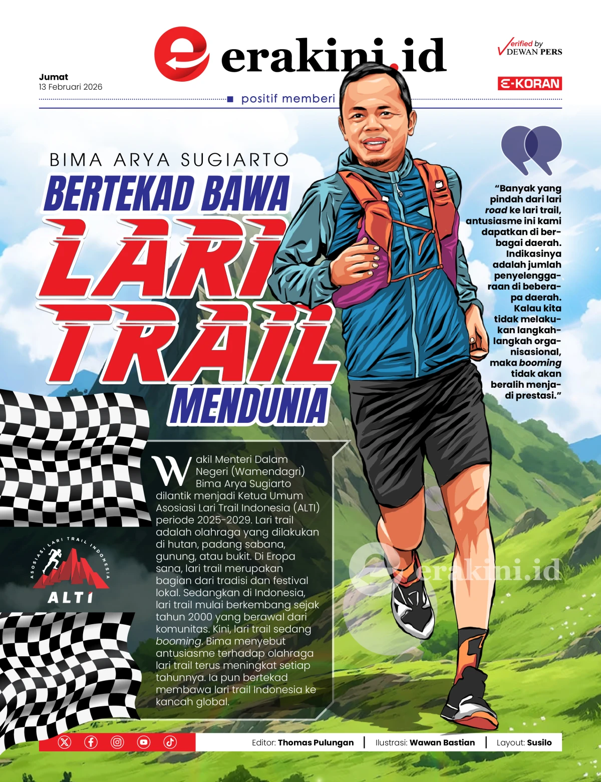 Bima Arya Sugiarto: Bertekad Bawa Lari Trail Mendunia
