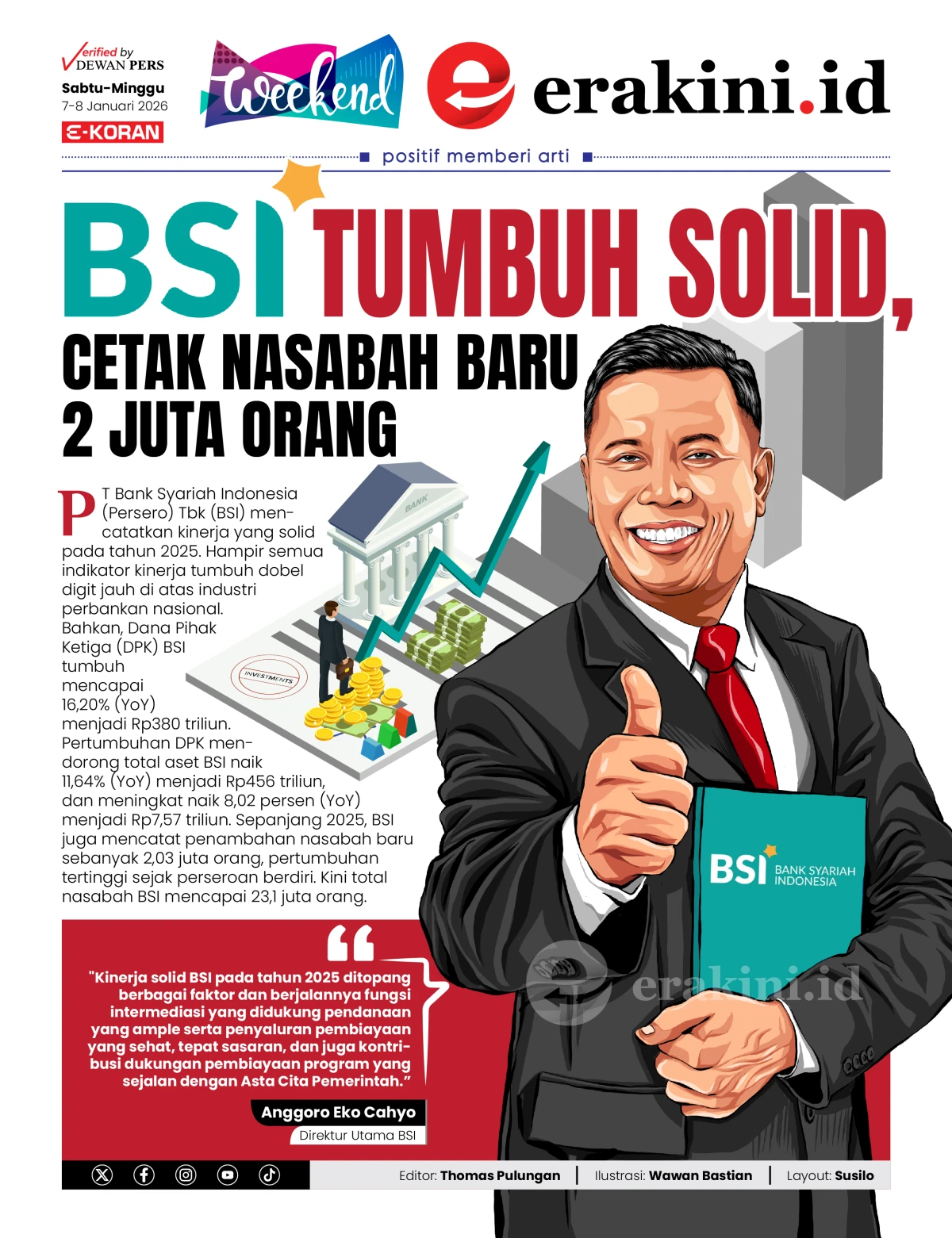 BSI Tumbuh Solid, Cetak Nasabah Baru 2 Juta Orang