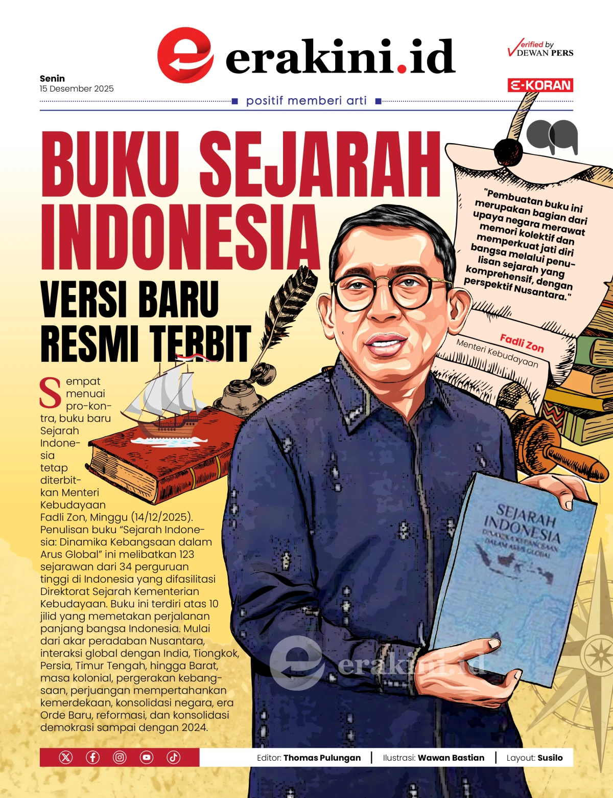 Buku Sejarah Indonesia Versi Baru Resmi Terbit