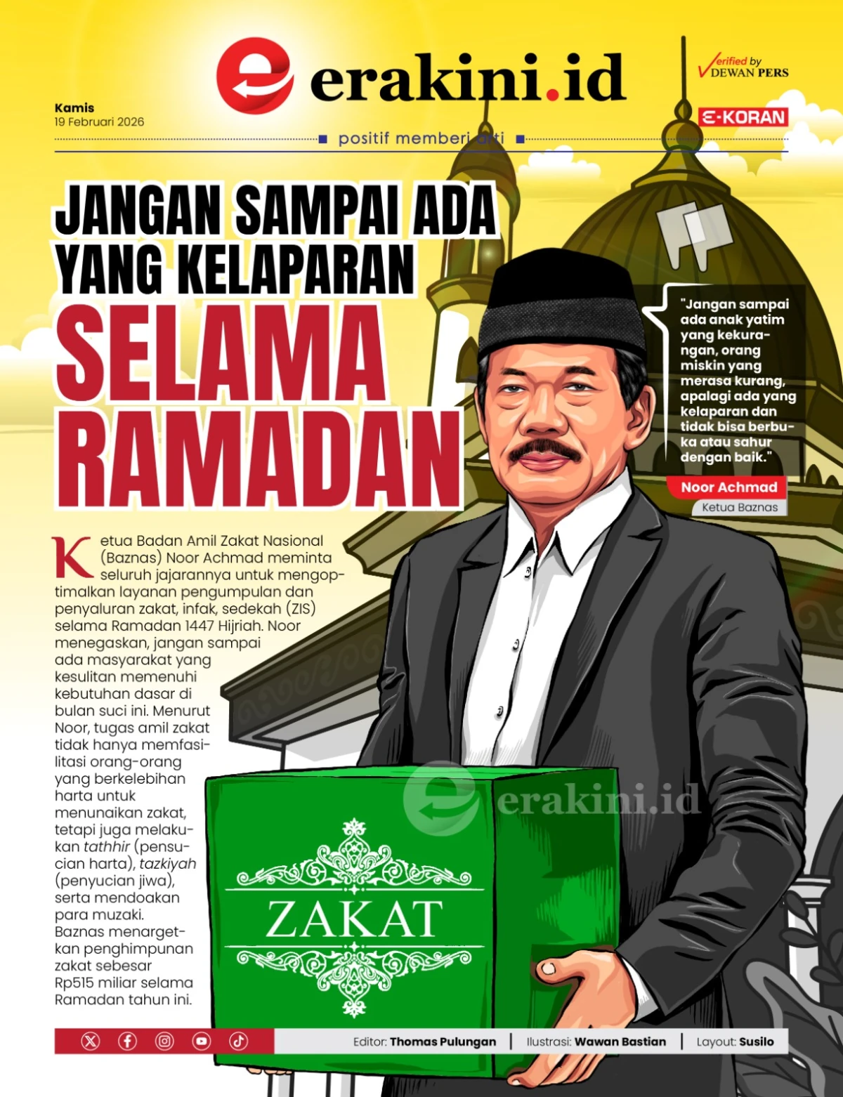 Jangan Sampai Ada yang Kelaparan selama Ramadan