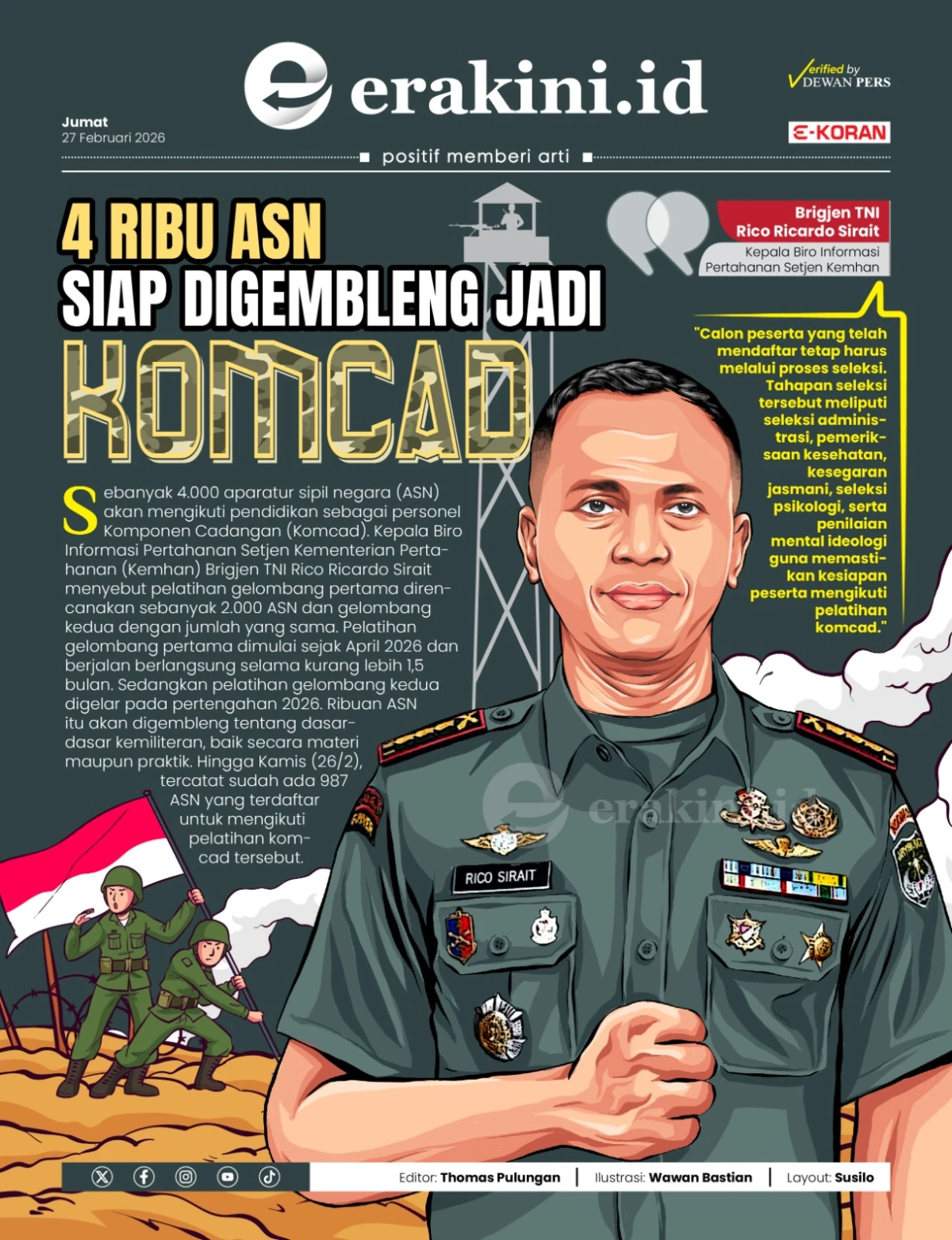 4 Ribu ASN Siap Digembleng Jadi Komcad