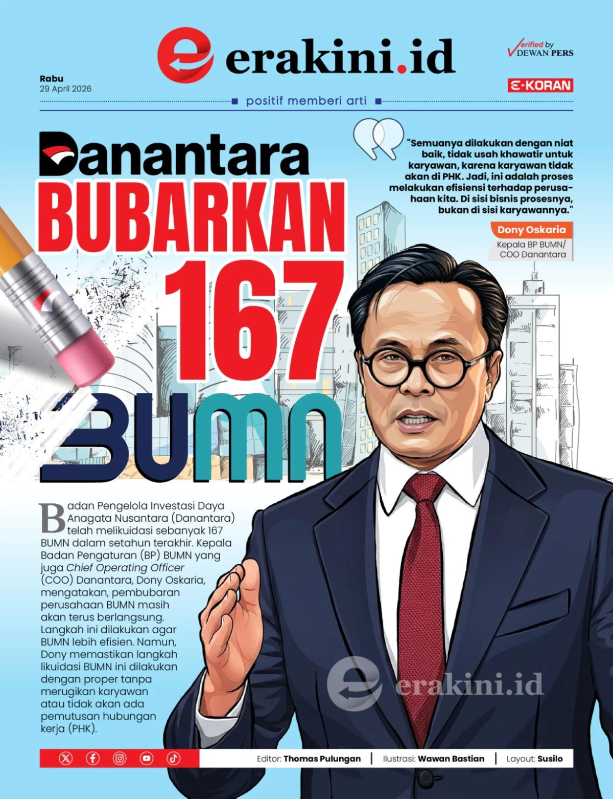 Danantara Bubarkan 167 BUMN