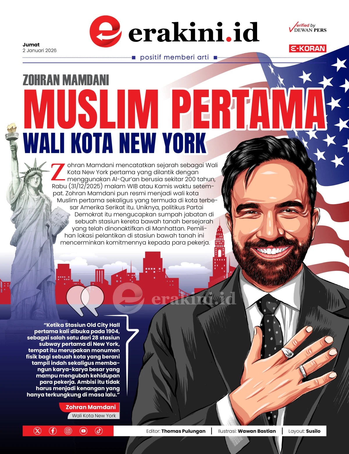 Zohran Mamdani: Muslim Pertama Wali Kota New York