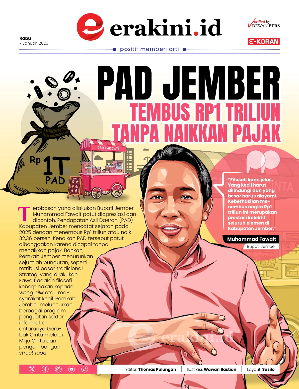 PAD Jember Tembus Rp1 Triliun Tanpa Naikkan Pajak