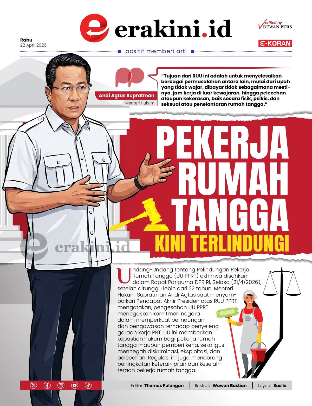 Pekerja Rumah Tangga Kini Terlindungi