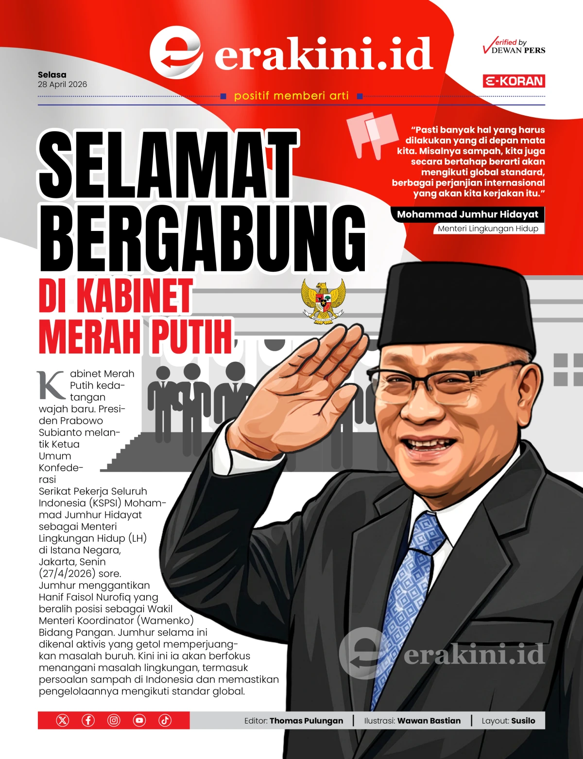 Selamat Bergabung di Kabinet Merah Putih