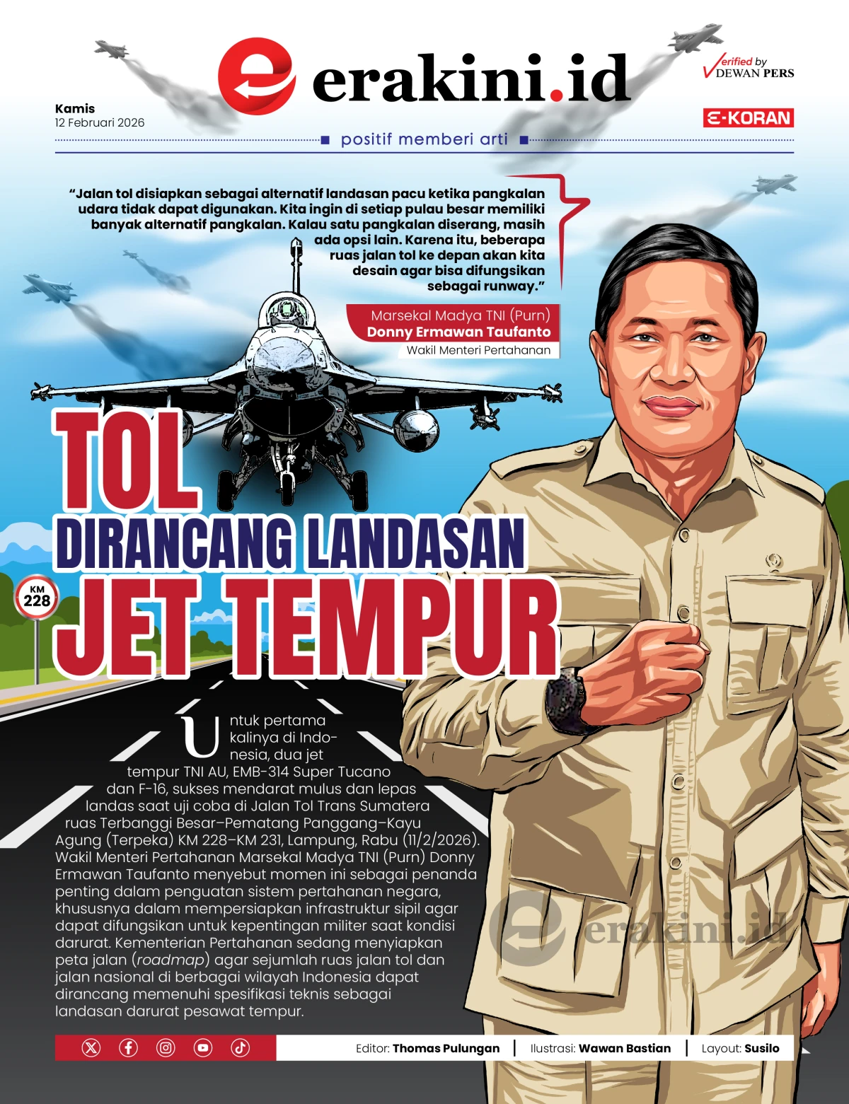 Tol Dirancang Landasan Jet Tempur