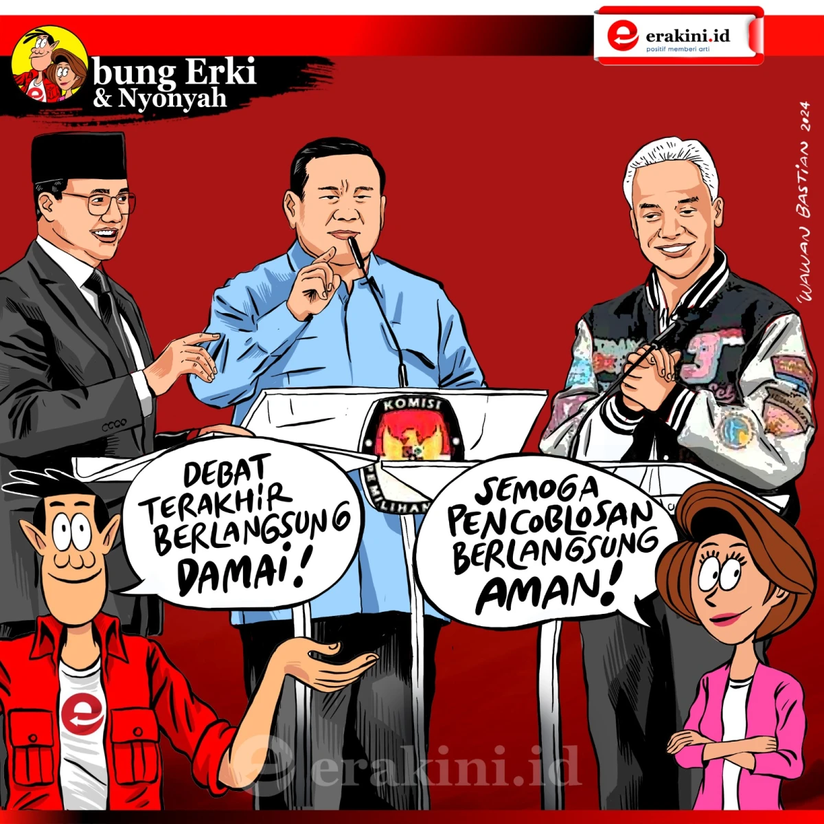 Bung Erki - debat capres terakhir berlangsung dengan damai.