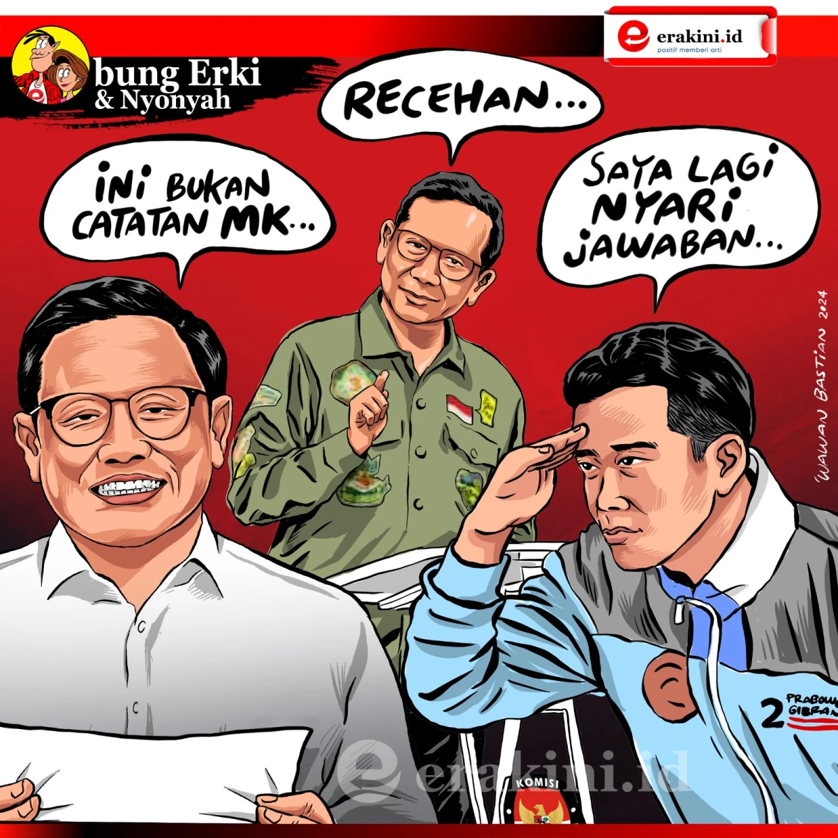Bung Erki - gimmick dalam debat cawapres.