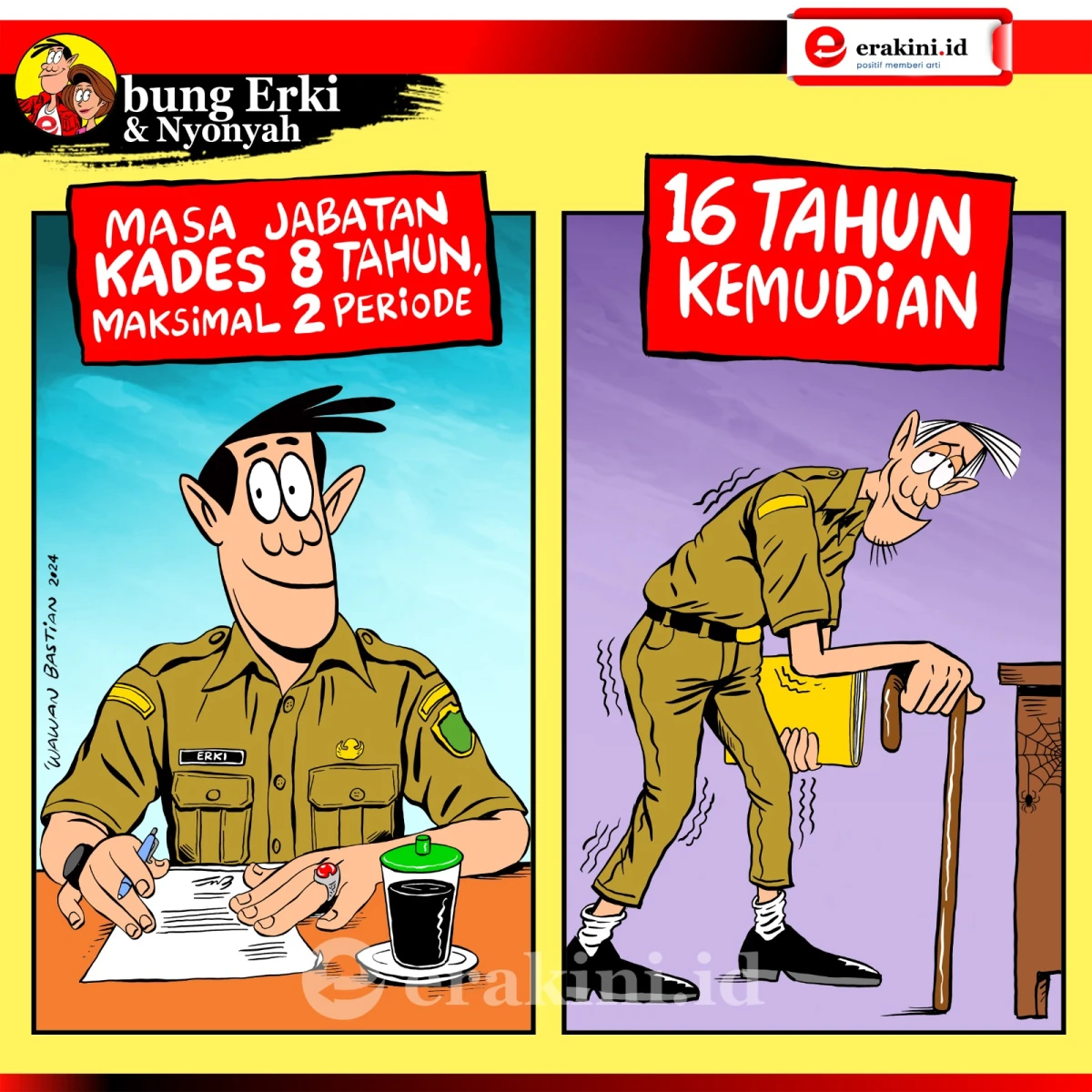 Bung Erki - Masa jabatan kades 8tahun, maksimal 2 periode.