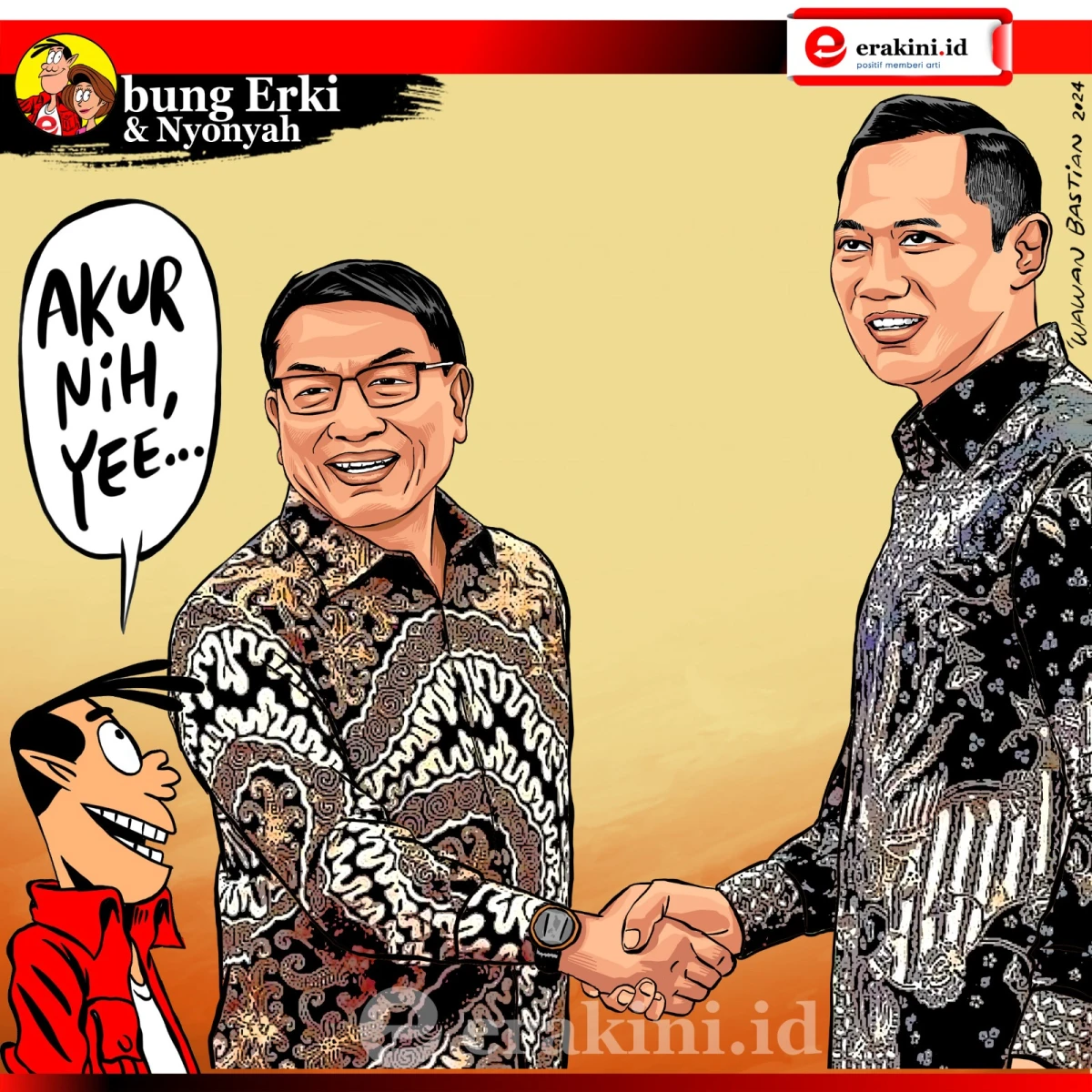 Bung Erki - Momen salaman AHY dan Moeldoko