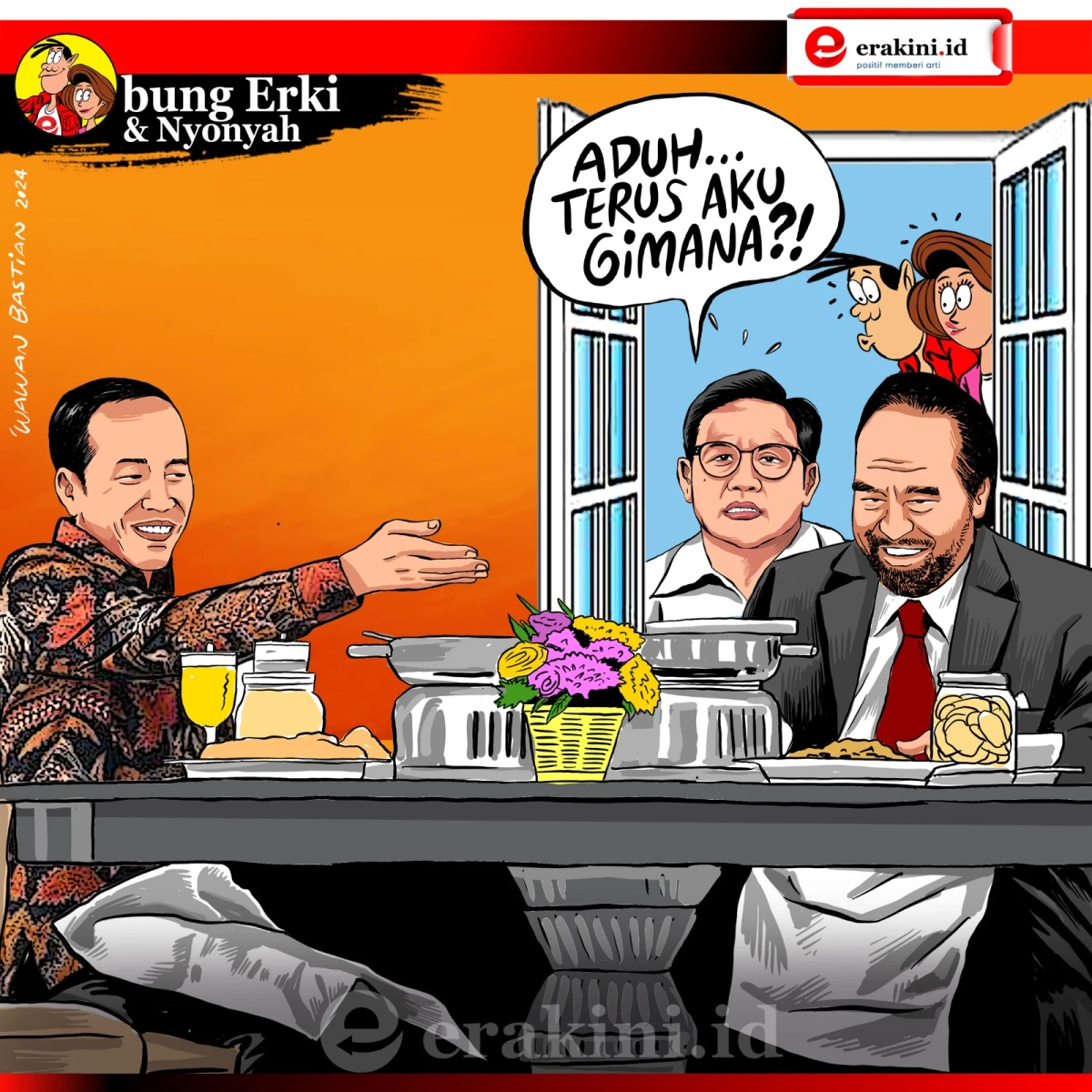 Bung Erki - Makan malam Jokowi dan Surya Paloh pasca pemilu.