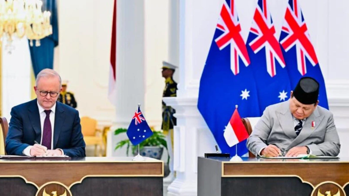 Prabowo dan PM Australia Tandatangani Traktat Keamanan Bersama