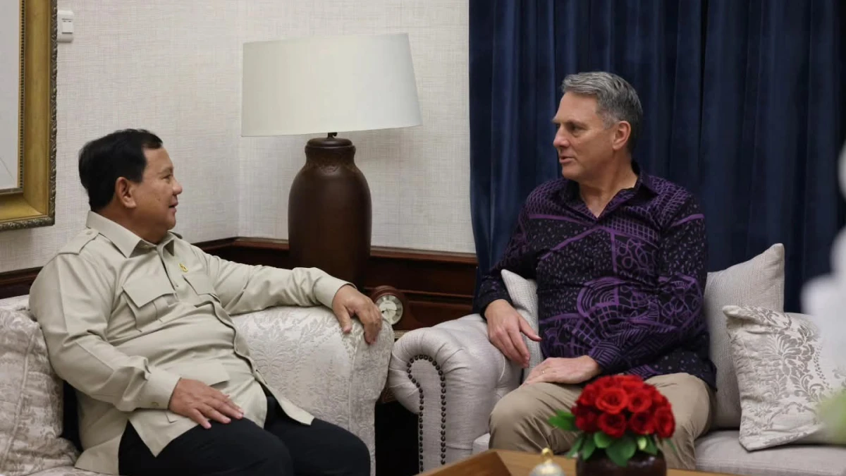 Momen Presiden Prabowo Sambut Wakil Perdana Menteri Australia Richard Marles di Kertanegara
