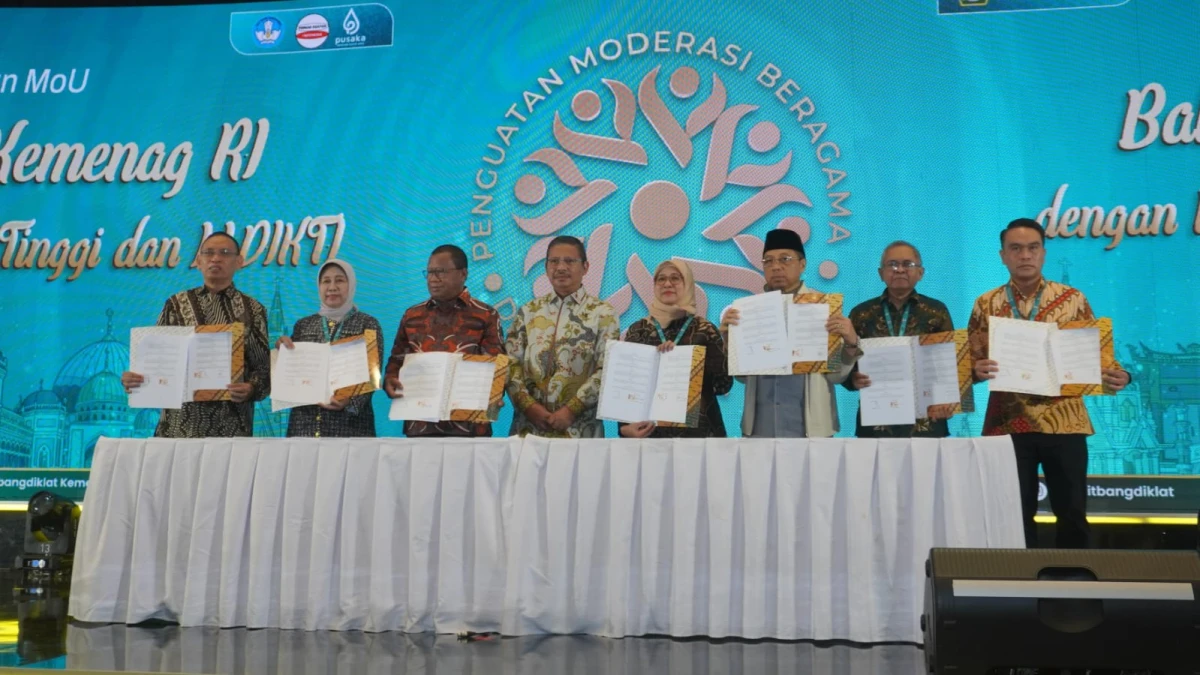 Perkuat Moderasi Bergama, Balitbang Diklat Kolaborasi Forum Rektor Indonesia-Satukan Kampus Lintas Kementerian