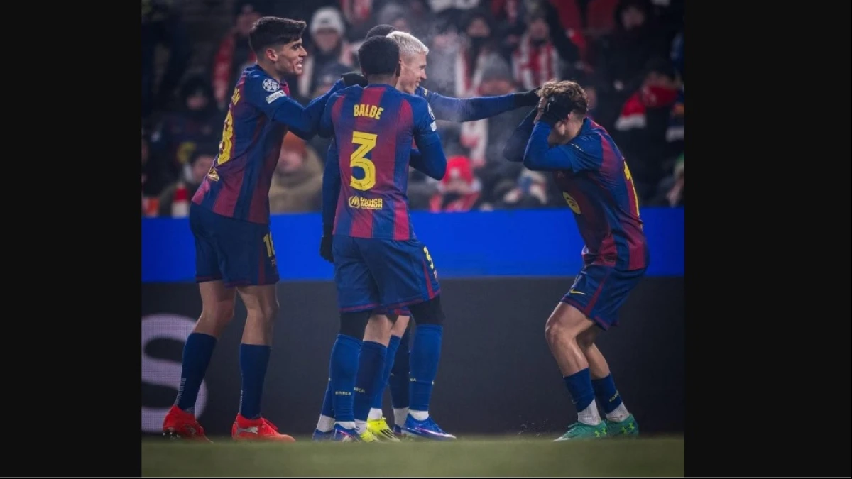 Drama 6 Gol di Praha, Barcelona Taklukkan Slavia 4-2 dan Jaga Asa ke 16 Besar