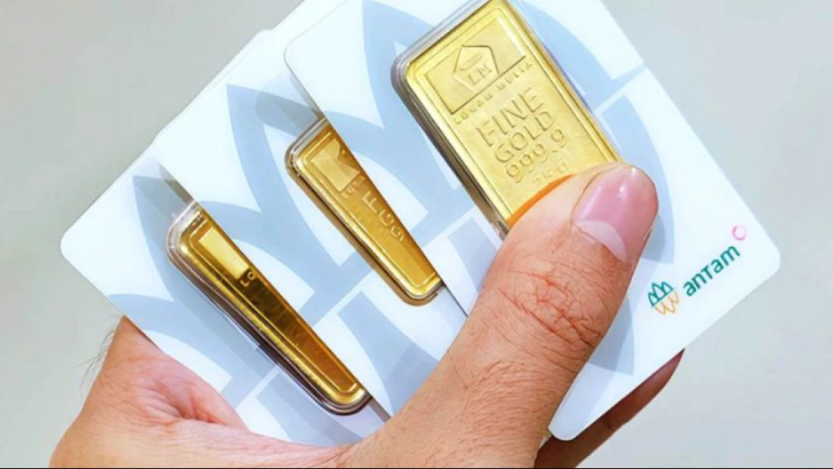 Harga Emas UBS, Galeri24, dan Antam Anjlok, Cek Selengkapnya!