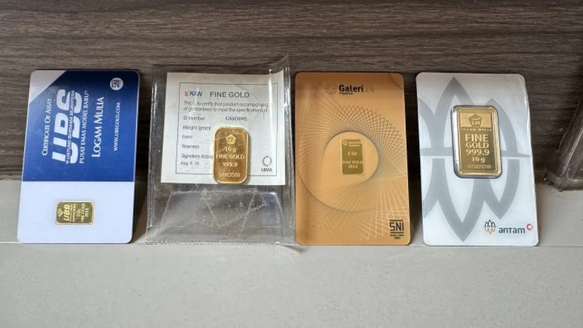 Harga Emas Pegadaian Rontok Pagi Ini! UBS Turun Rp48.000 per Gram