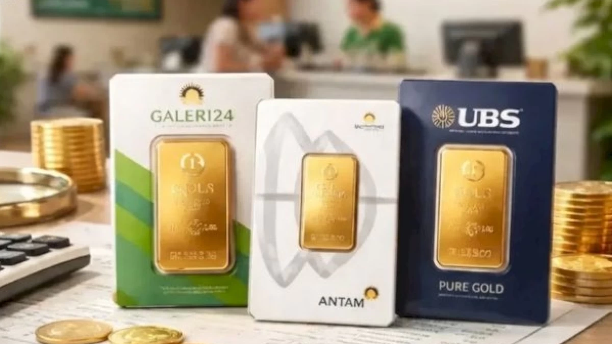 Harga Emas Pegadaian Hari Ini: UBS Melemah, Galeri24 Naik Tipis, Antam Stabil