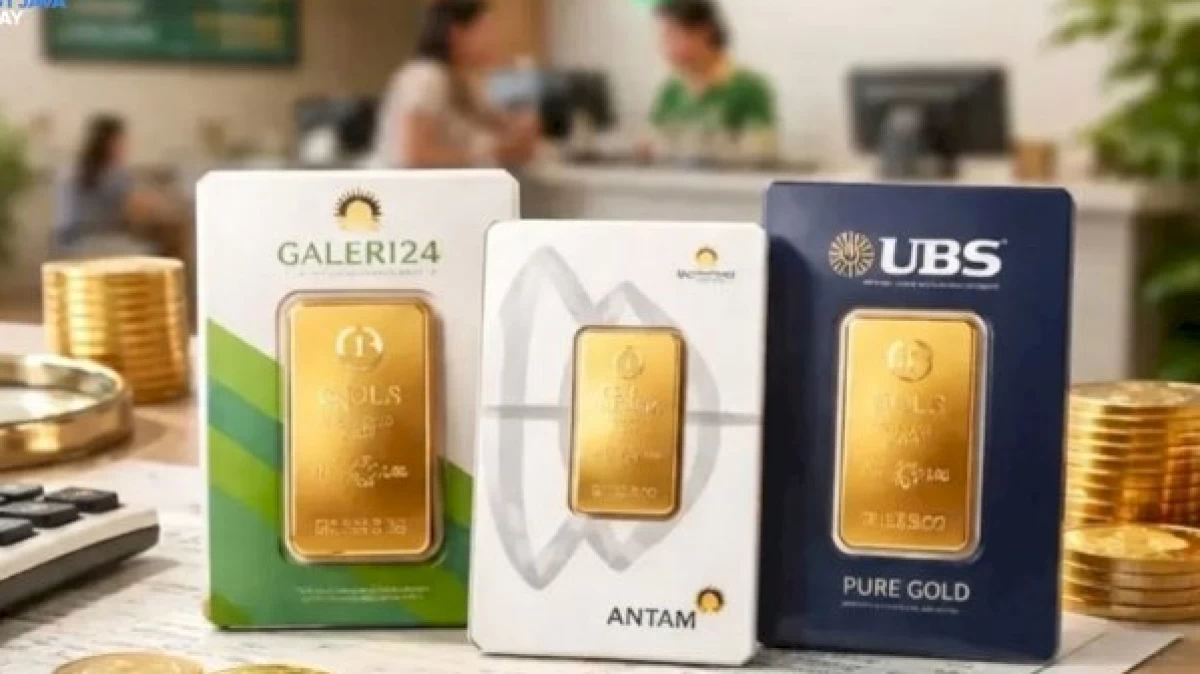 Harga Emas Hari Ini: Antam Turun Rp21.000, UBS dan Galeri24 Stabil