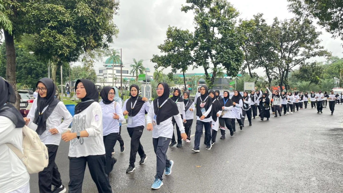 Diklat PPIH Hari ke-14, Ribuan Calon Petugas Haji Ikuti Lari Pagi 7,5 Kilometer