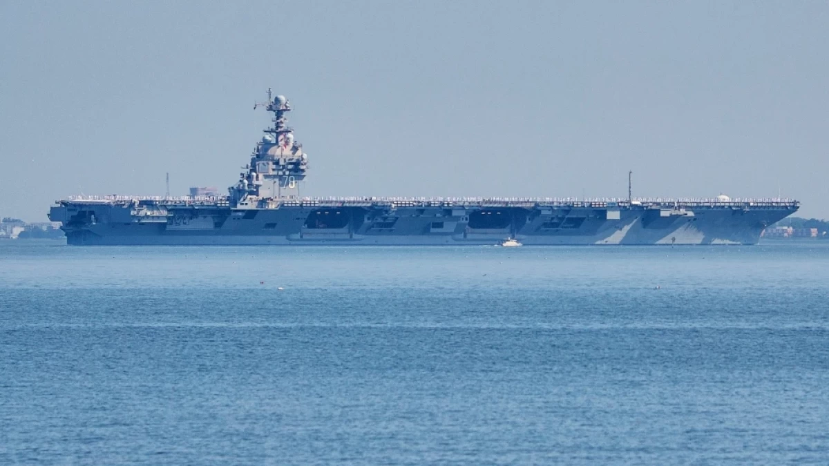 Kapal Induk Terbesar Dunia USS Ford Akhirnya Pulang ke AS, Tuntaskan Misi 300 Hari di Zona Perang