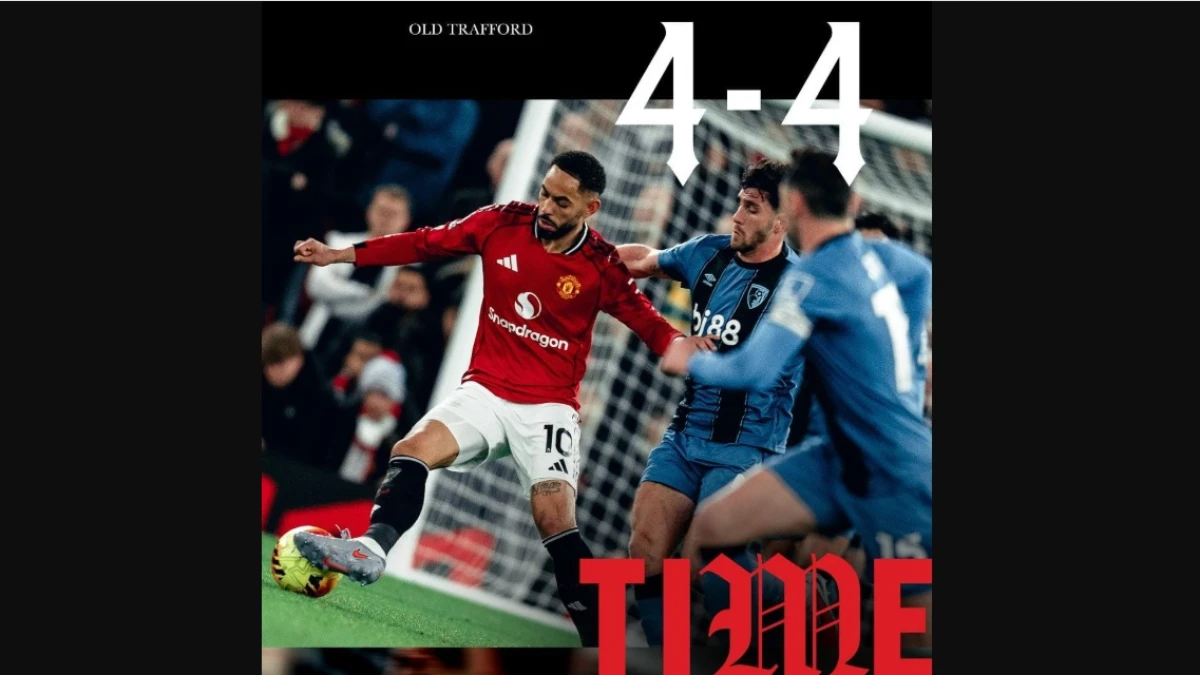 Liga Inggris Panas! 8 Gol Dramatis Warnai Laga Imbang MU vs Bournemouth di Old Trafford