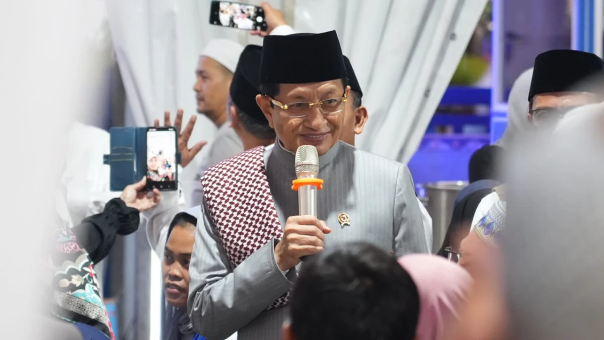 Menag Nasaruddin Tinjau Masjid Ramah Pemudik, Doakan Perjalanan Penuh Berkah sampai Kampung Halaman