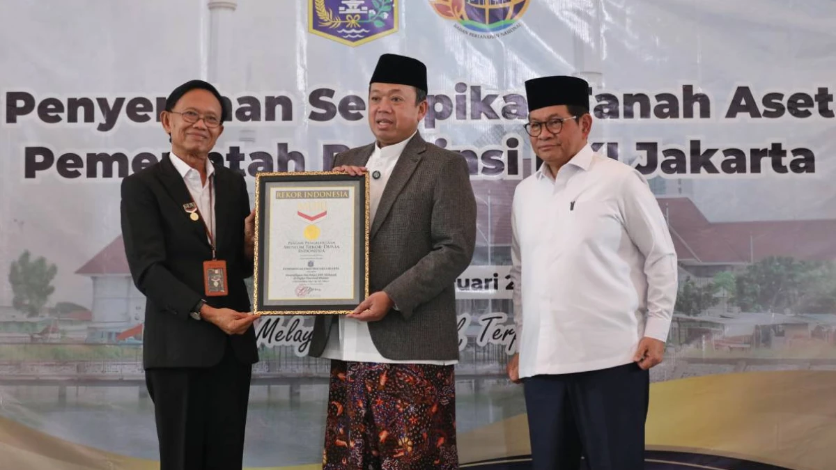 Cetak Rekor MURI, 3.922 Aset DKI Bernilai Rp102 Triliun Akhirnya Bersertifat setelah Puluhan Tahun