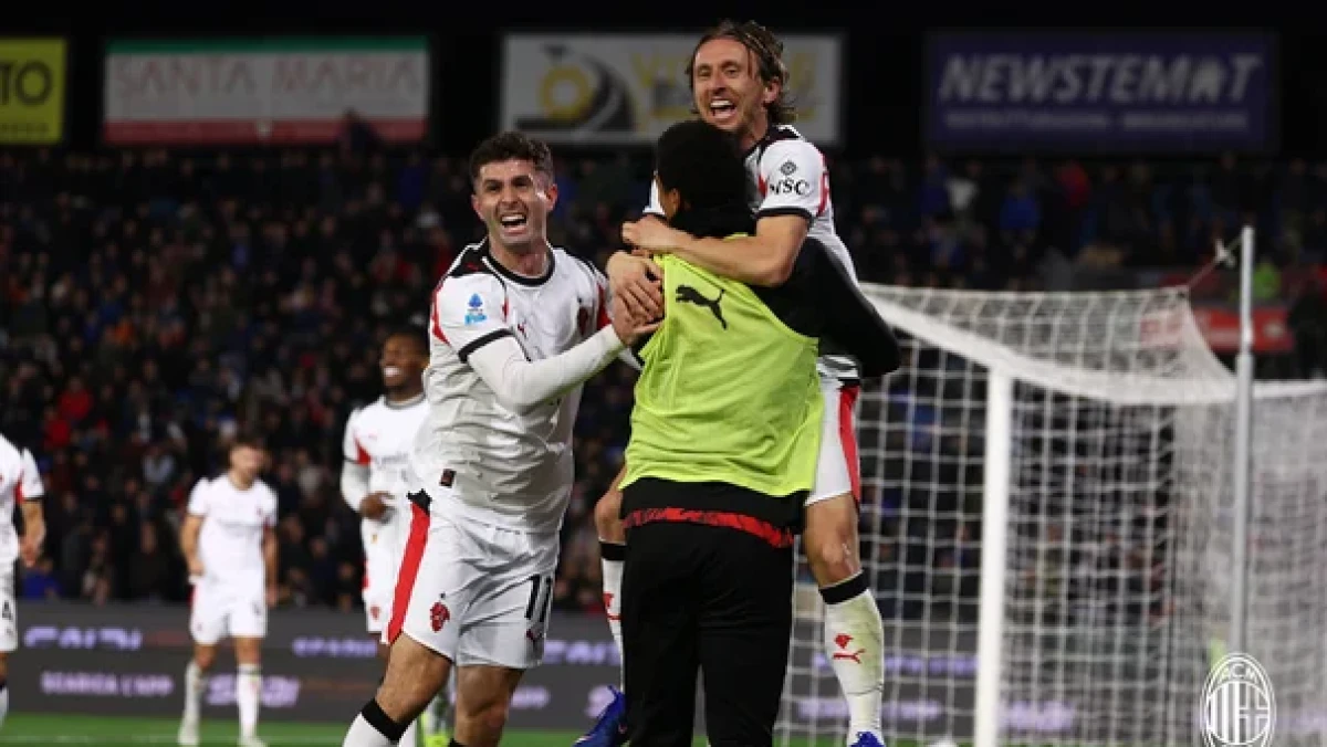 Serie A: Gol Berkelas Modric di Menit Akhir Bawa AC Milan Raih 3 Poin di Markas Pisa