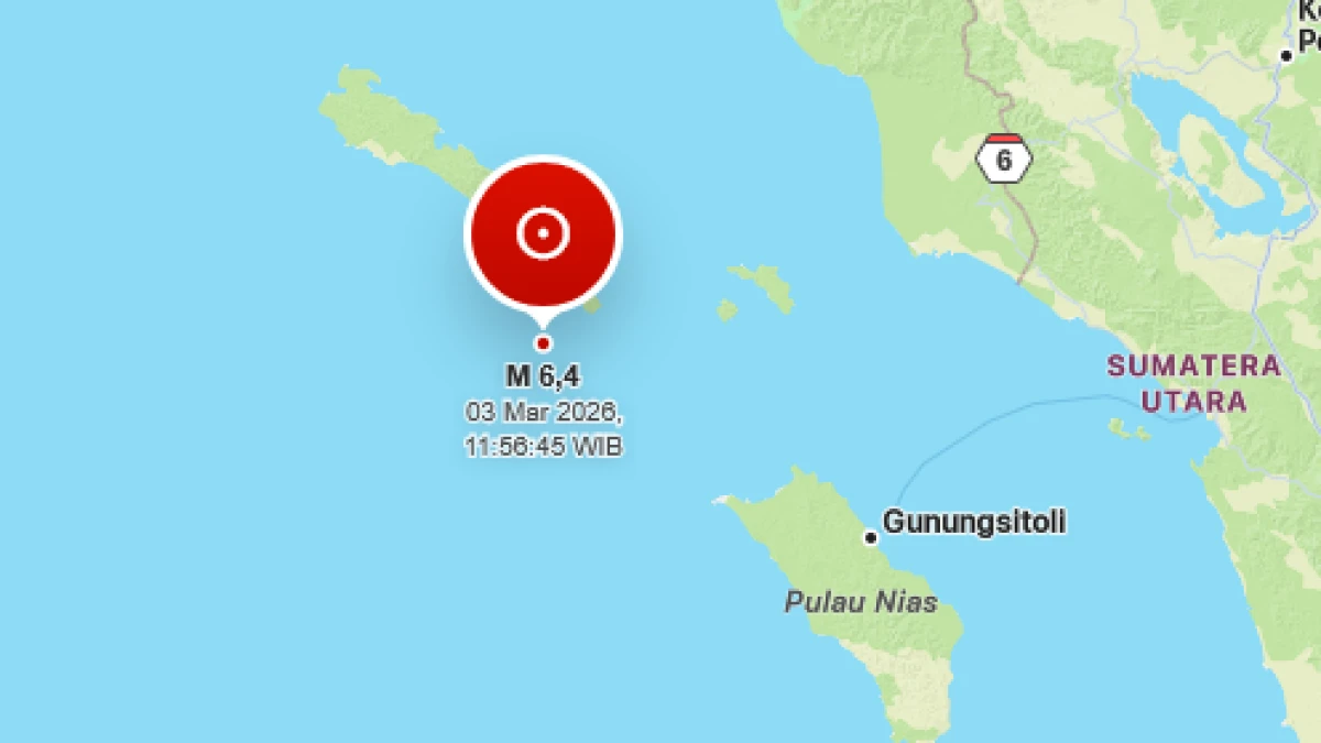 Gempa M 6,4 Guncang Barat Aceh, Getaran Terasa hingga Nias