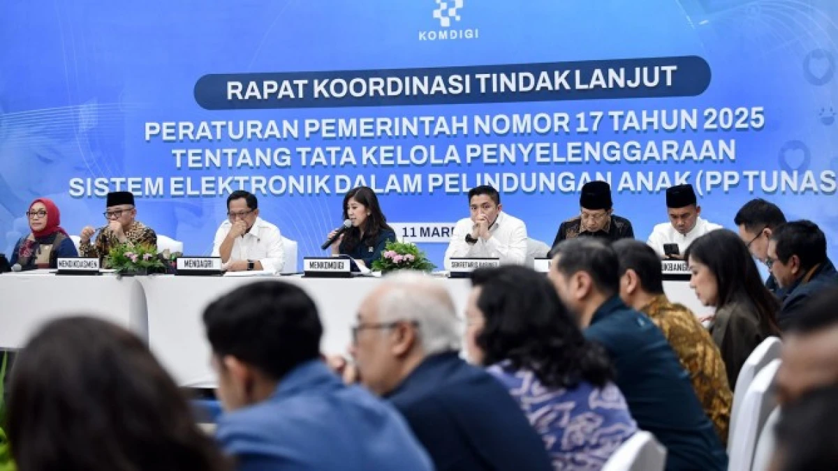 Rakor PP Tunas, Pemerintah Kompak Jelang Pembatasan Medsos Anak 28 Maret 2026