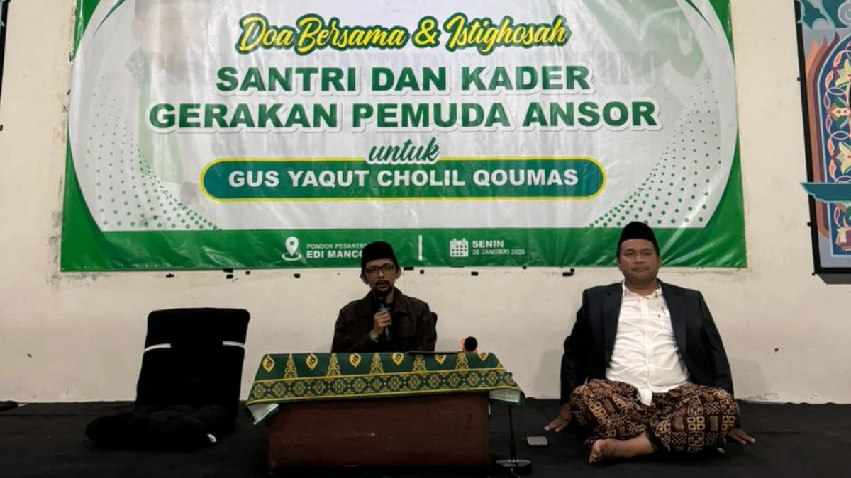 Ratusan Santri Edi Mancoro dan Kader Ansor- Banser Sinergi Doa, Kukuhkan Ukhuwah Dukung Gus Yaqut