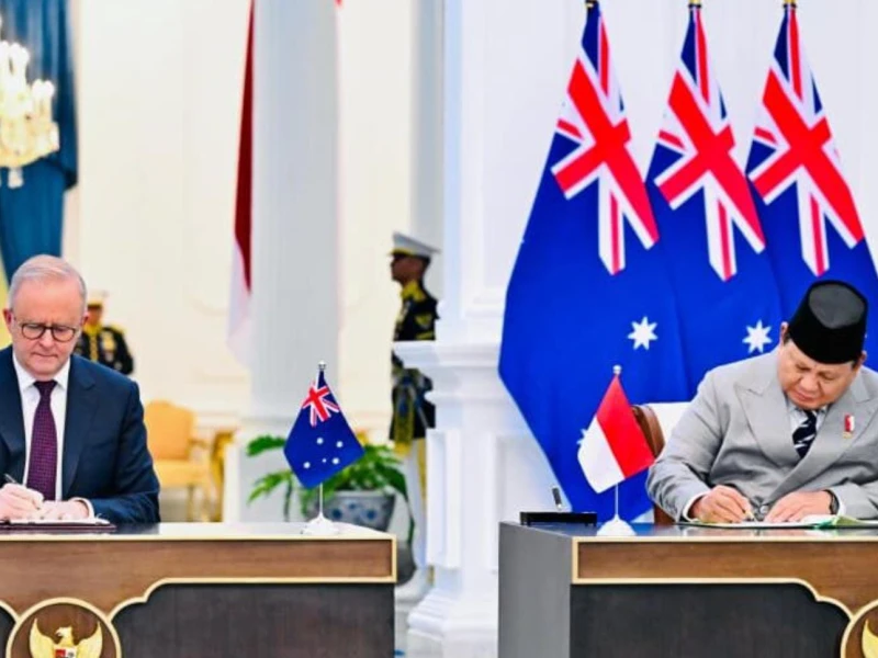 Prabowo dan PM Australia Tandatangani Traktat Keamanan Bersama
