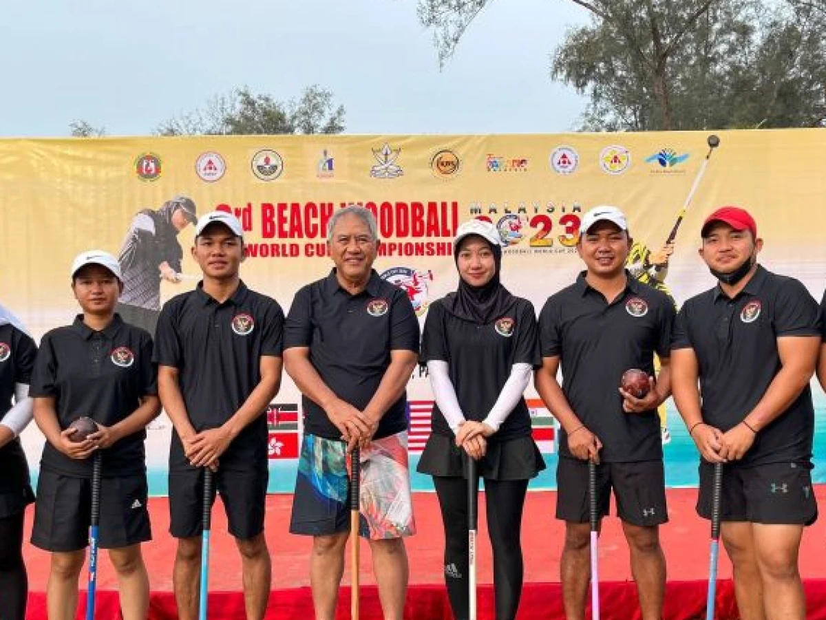 Tim Indonesia Raih Emas di 3rd Beach Woodball World Cup Malaysia