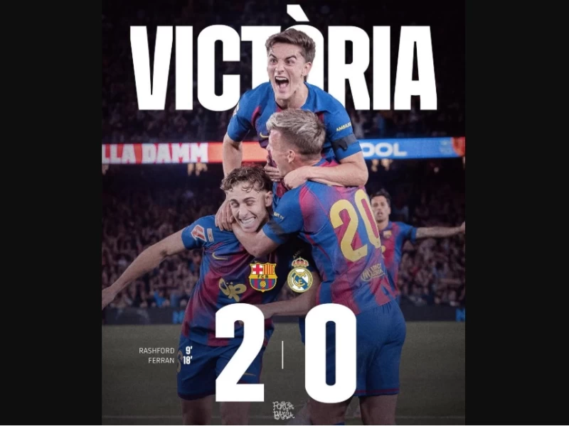 Barcelona Juara usai Bungkam Real Madrid 2-0 dan Resmi Jadi Raja LaLiga