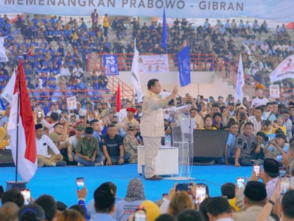 Kampanye Hari ke-48: Prabowo ke Bandung, Gibran Bertemu Gamers di Tennis Indoor Senayan Jakarta