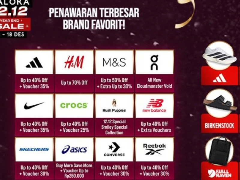 Belanja Akhir Tahun, Diskon Besar Brand Lokal dan Global di Tanggal Kembar