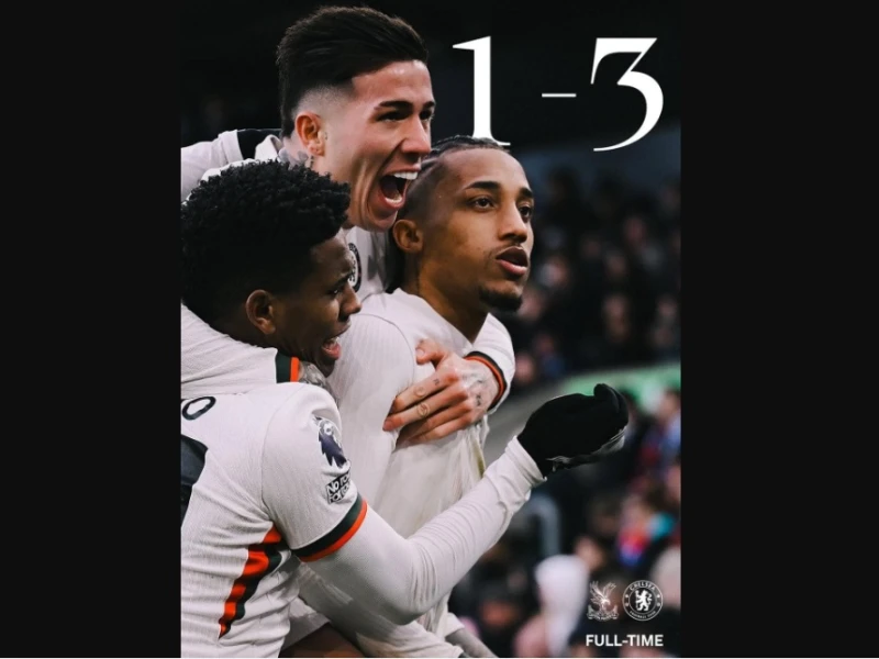 The Blues Mengamuk, Chelsea Tumbangkan Crystal Palace 3-1 dan Merangsek ke 4 Besar Liga Inggris