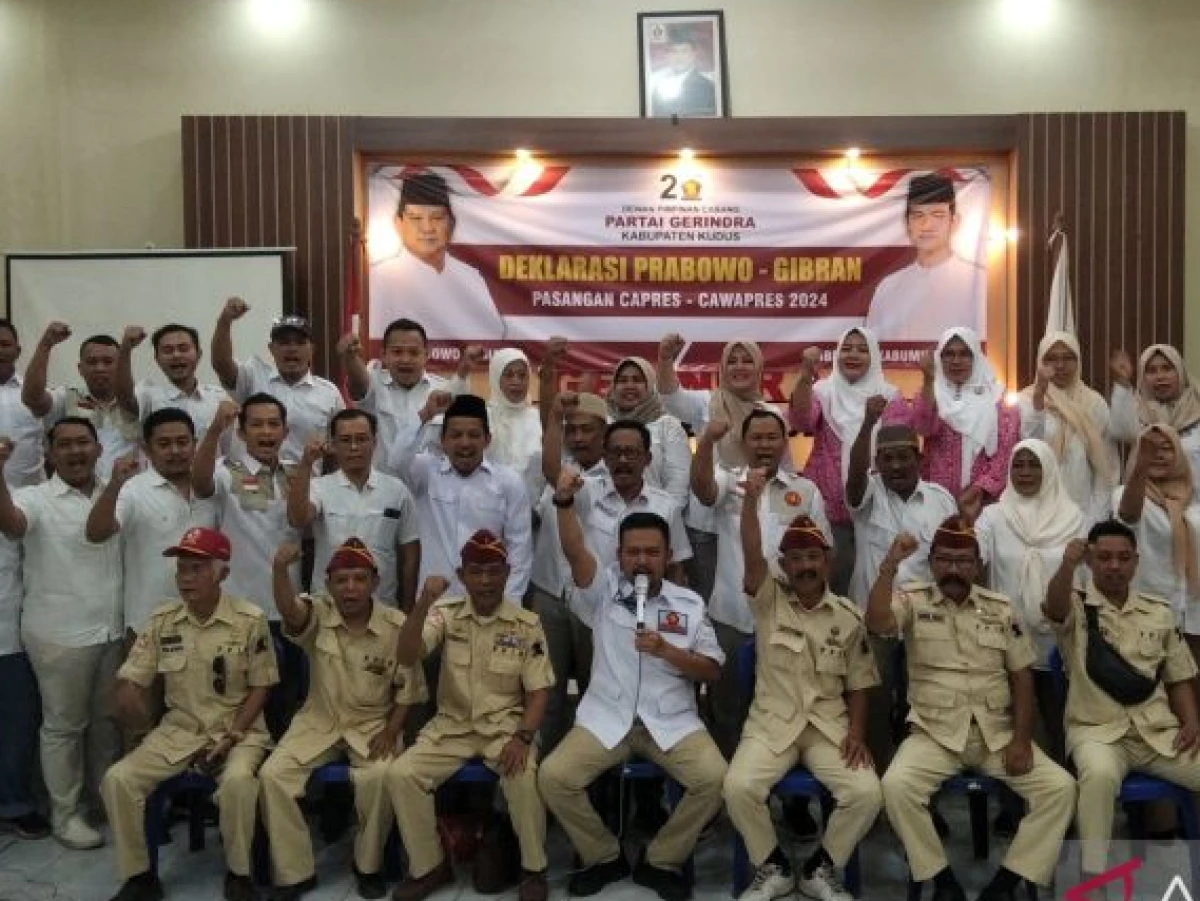 DPC Gerindra Kudus Deklarasi Pasangan Prabowo-Gibran di Pilpres 2024