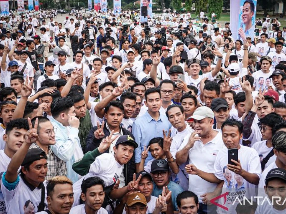 Ribuan Pedagang Kopi Keliling Deklarasi Dukung Prabowo-Gibran di GBK