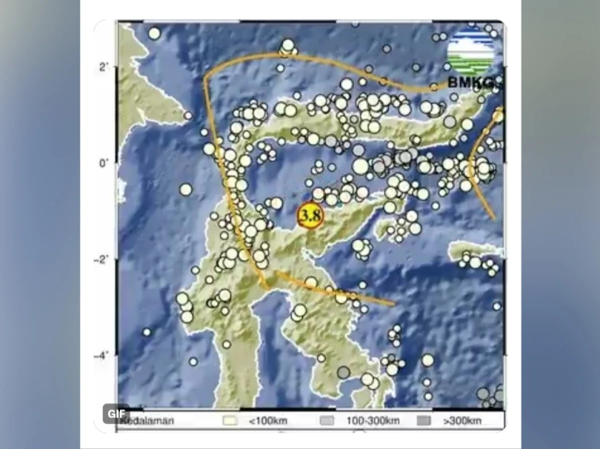 Gempa M 5,4 Guncang Kabupaten Tojo Una-Una Sulteng