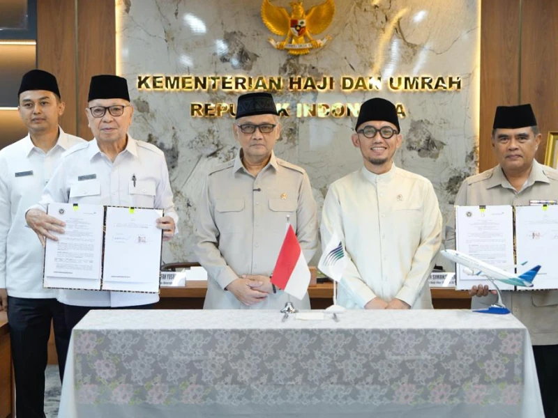 Kemenhaj dan Garuda Indonesia Pastikan Layanan Transportasi Haji Aman dan Nyaman