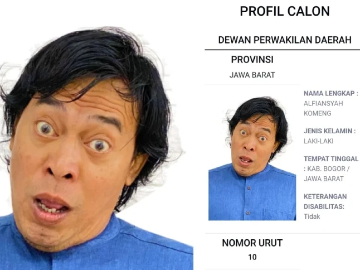 Uhuyy, Komeng Dapat 700 Ribu Suara di Hitung Sementara KPU