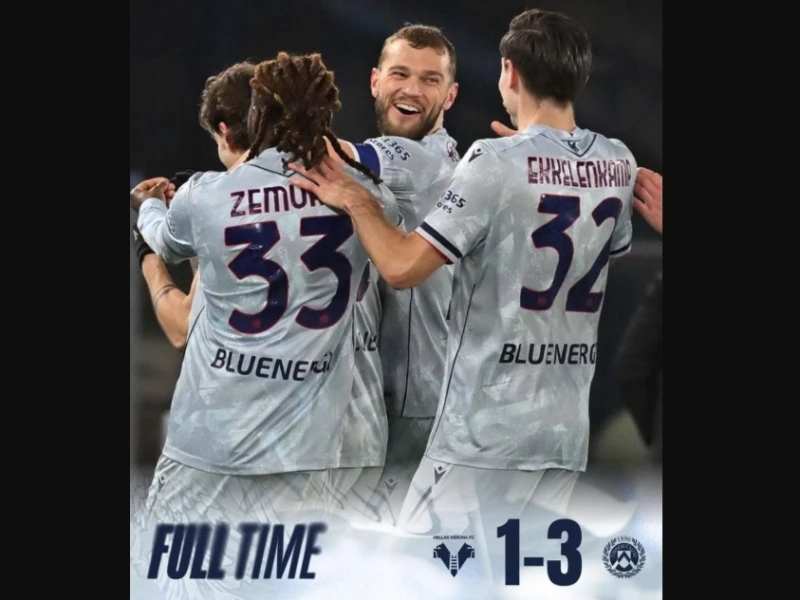 Udinese Mengamuk di Bentegodi, 3 Gol Bungkam Hellas Verona dan Jauhi Zona Merah Liga Italia