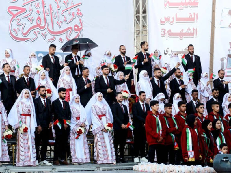 Potret Nikah Massal di Gaza, Rayakan Kehidupan Baru usai Bertahun-tahun Dihantam Perang