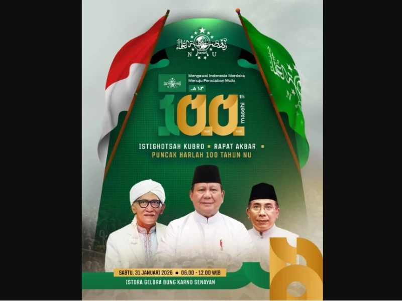 Seabad Nahdlatul Ulama! PBNU Gelar Puncak Harlah Ke-100 di Istora Senayan 31 Januari, Undang Presiden Prabowo